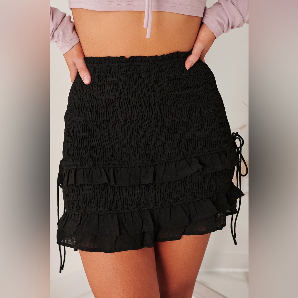 Black Ruffle Skirt